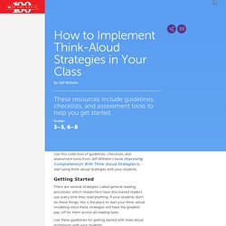 How to Implement Think-Aloud Strategies in Your Class