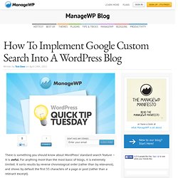 How To Implement Google Custom Search Into A WordPress Blog