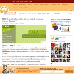 CSS3: Come implementare alcuni moduli anche su Internet Explorer?