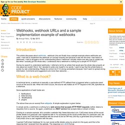 Webhooks, webhook URLs and a sample implementation example of webhooks
