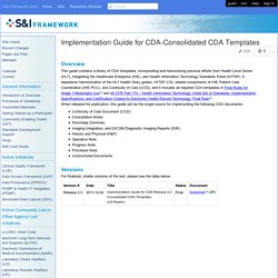 Implementation Guide for CDA-Consolidated CDA Templates