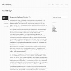 Implementation is Design Pt.1
