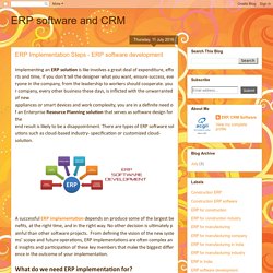 ERP software and CRM : ERP Implementation Steps - ERP software development