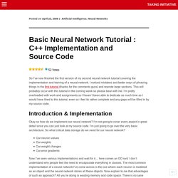 Basic Neural Network Tutorial : C++ Implementation and Source Code