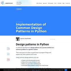Implementation of Common Design Patterns in Python
