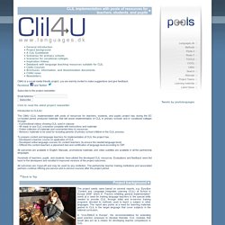 Clil4U CLIL implementation with pools of resources for teachers, students, and pupils