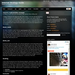Auth/ACL implementation strategies « Internet Strategy Guide