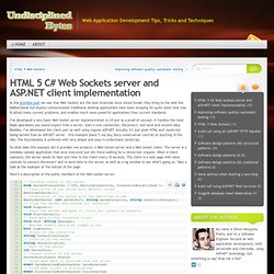 HTML 5 C# Web Sockets server and ASP.NET client implementation