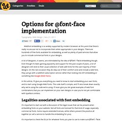 Options for @font-face implementation