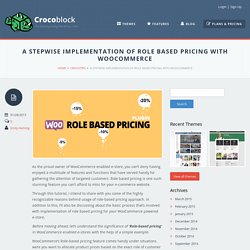 A Stepwise Implementation Of Role Based Pricing With WooCommerce