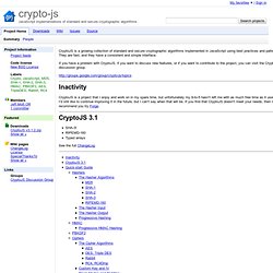 crypto-js - JavaScript implementations of standard and secure cryptographic algorithms
