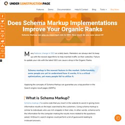 Does Schema Markup Implementations Improve Your Organic Ranks