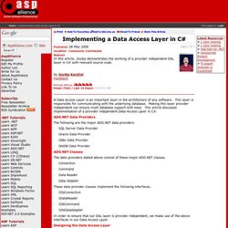 Implementing a Data Access Layer in C#