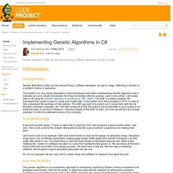 Implementing Genetic Algorithms in C#