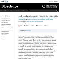 Implementing a Community Vision for the Future of Biodiversity Collections