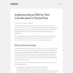 Implementing a CNN for Text Classification in TensorFlow – WildML