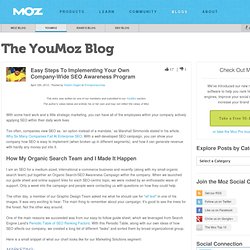 Easy Steps To Implementing Your Own Company-Wide SEO Awareness Program - YouMoz