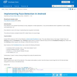 Implementing Face Detection in Android