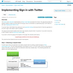 Implementing Sign in with Twitter