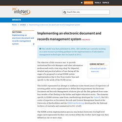 Electronic Document and Records Management System Implementation Toolkit - Introduction
