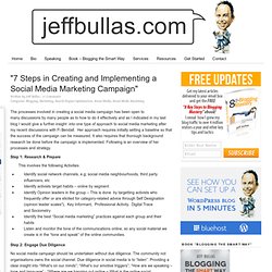 "7 Steps in Creating and Implementing a Social Media Marketing Campaign"