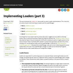 Implementing Loaders (part 3)