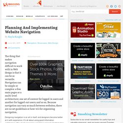 Planning And Implementing Website Navigation - Smashing Magazine