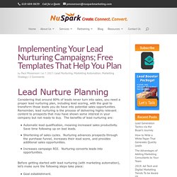 Implementing Your Lead Nurturing Campaigns; Free Templates That Help You Plan - NuSpark Marketing