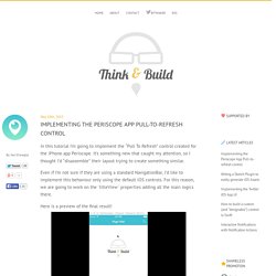 Implementing the Periscope App Pull-to-refresh control