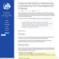 PyBites – A Step by Step Guide to Implementing and Deploying Two-Phase Registration in Django