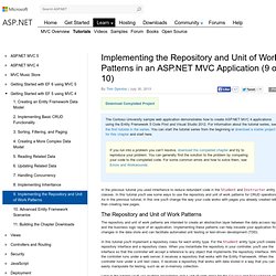 Implementing the Repository and Unit of Work Patterns in an ASP.NET MVC Application (9 of 10)