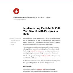 Implementing Multi-Table Full Text Search with Postgres in Rails
