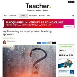 Implementing an inquiry-based teaching approach