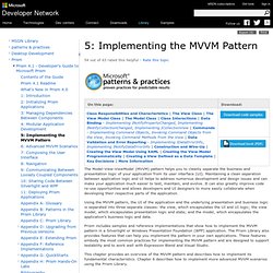 Chapter 5: Implementing the MVVM Pattern