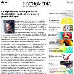 La dépression comme processus d'adaptation: implications pour la psychothérapie