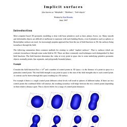 Implicit surfaces