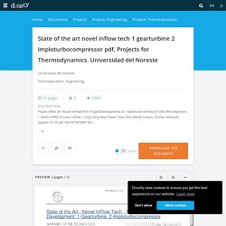 State of the art novel inflow tech 1 gearturbine 2 imploturbocompressor pdf