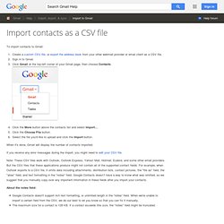 Importing CSV files - Gmail Help