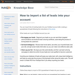 TUTORIAL: How to import leads into HubSpot