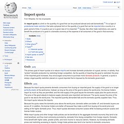 Import quota