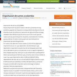 Importacion De Carros A Colombia - Documentos - Lelysricardo