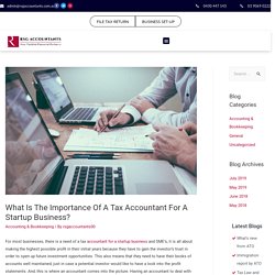 Importance Of A Tax Accountant For A Startup Business