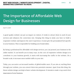 The Importance of Affordable Web Design for Businesses
