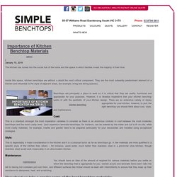 Importance of Kitchen Benchtop Materials