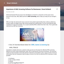 Importance of AML Screening Software For Businesses
