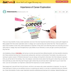 Importance of Career Exploration