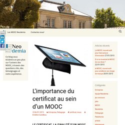L'importance du certificat au sein d'un MOOC