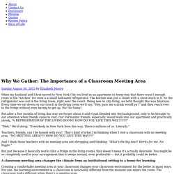 Why We Gather: The Importance of a Classroom Meeting Area