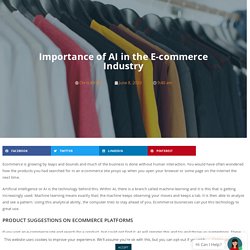 Importance of AI in the E-commerce Industry- NetTonic