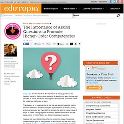 The Importance of Asking Questions to Promote Higher-Order Competencies